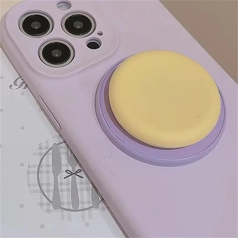 Support magnétique rond en silicone macaron mignon, support de téléphone Tok Griptok pour iPhone 15, compatible MagSafe, Smart Tok 10