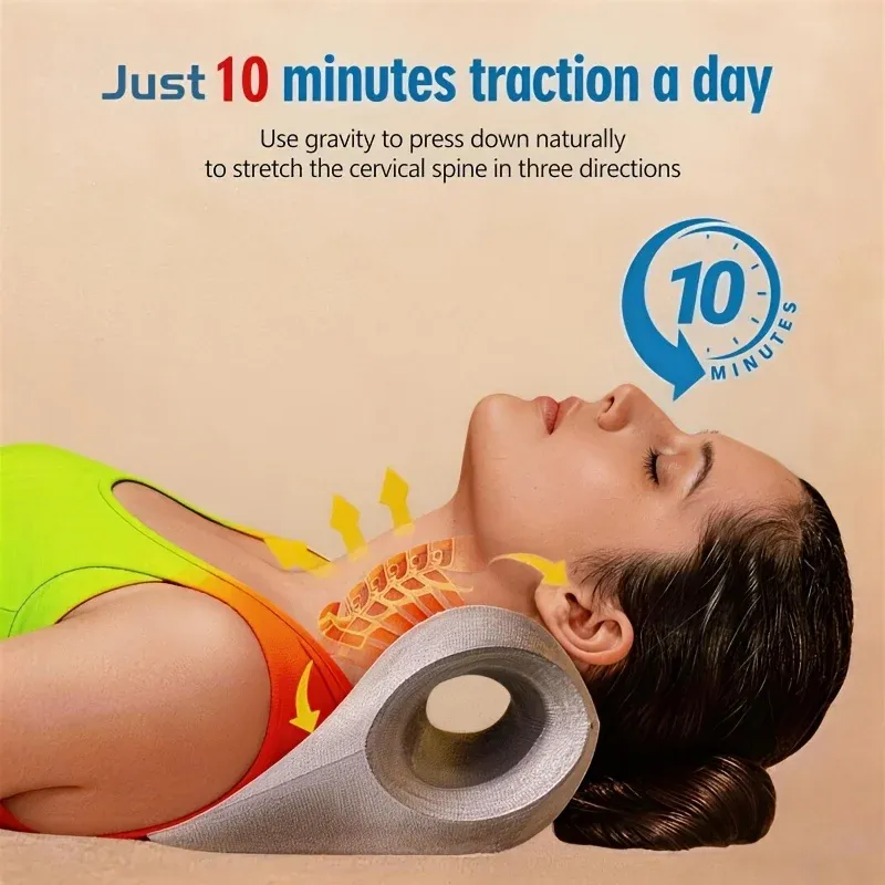 Coussin de massage pour le cou à usage domestique – Soulagement des tensions cervicales, acupression des épaules, soutien cervical multifonction 4