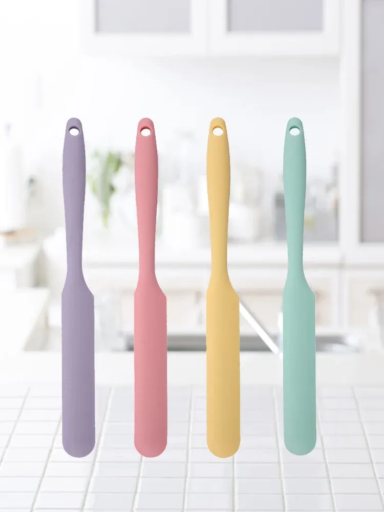 Grattoir à crème en silicone de qualité alimentaire, spatule à gâteau longue, ustensile de cuisine résistant à la chaleur 1