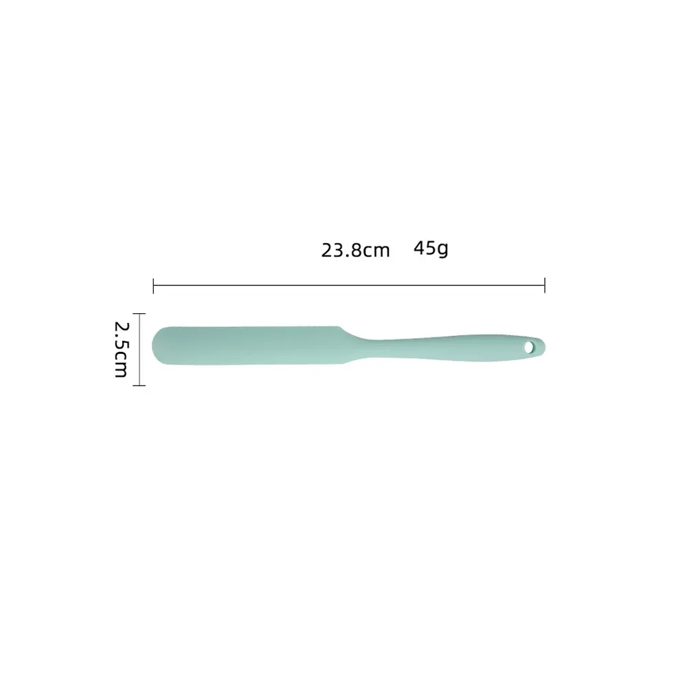 Grattoir à crème en silicone de qualité alimentaire, spatule à gâteau longue, ustensile de cuisine résistant à la chaleur 6