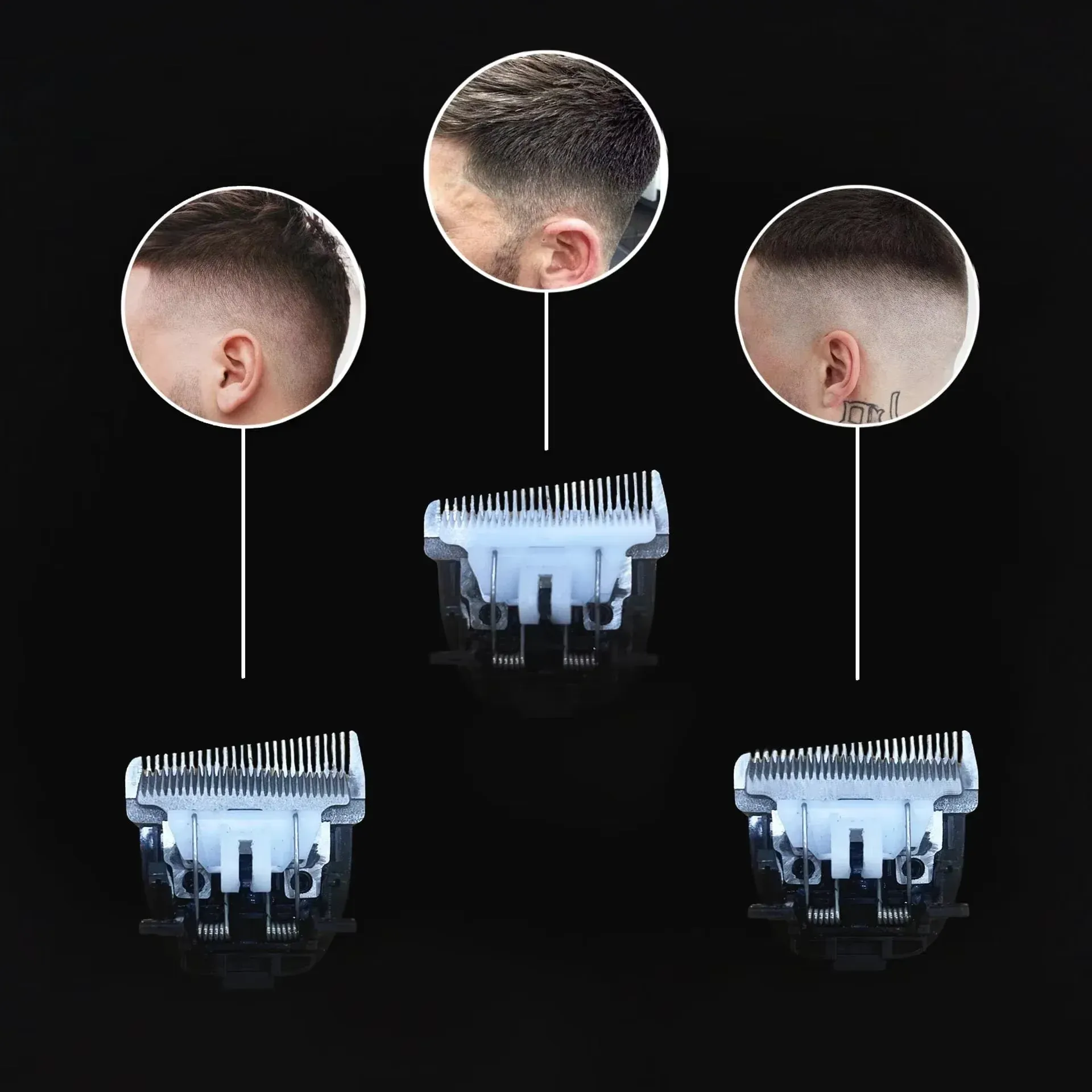 Tondeuse à cheveux électrique à lame mobile, rechargeable par USB, avec écran LCD, pour salon et barbier 3