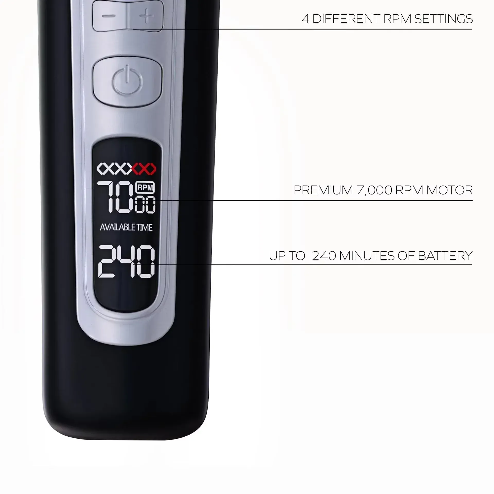 Tondeuse à cheveux électrique à lame mobile, rechargeable par USB, avec écran LCD, pour salon et barbier 6