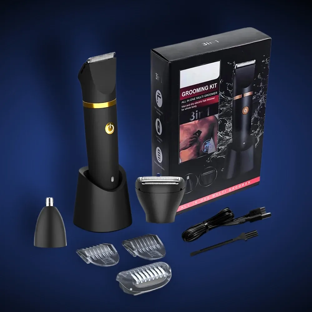 Tondeuse à cheveux électrique à lame mobile, rechargeable par USB, avec écran LCD, pour salon et barbier 11