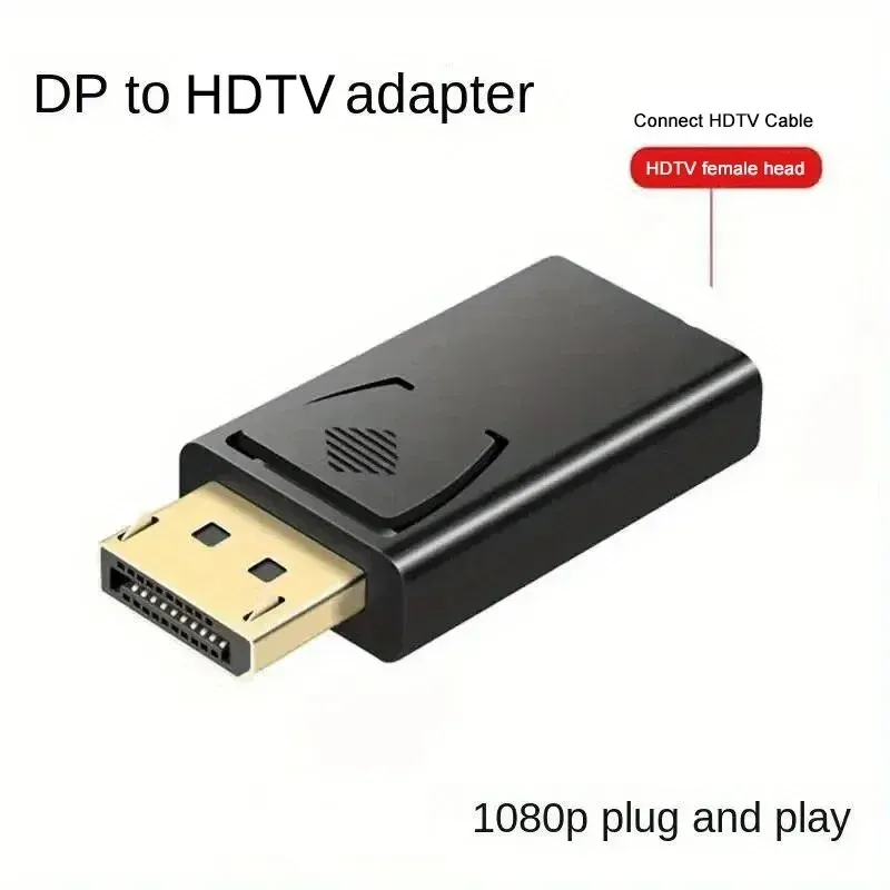 Adaptateur DisplayPort vers HDMI 4K avec audio, convertisseur pour TV et ordinateur portable 2