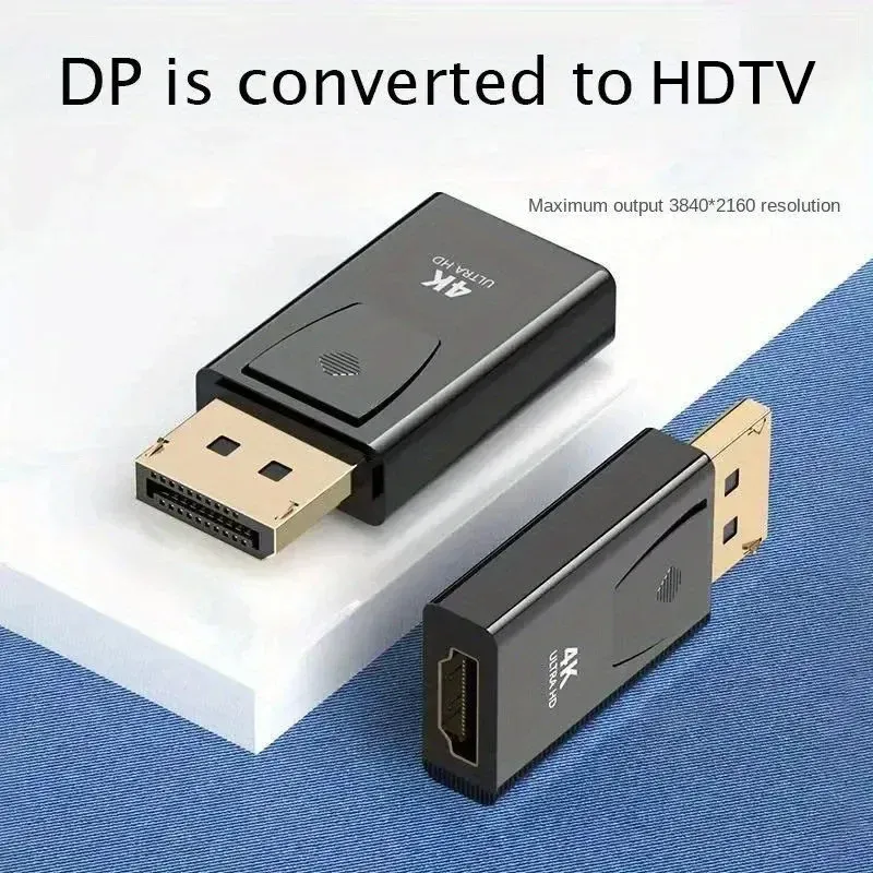 Adaptateur DisplayPort vers HDMI 4K avec audio, convertisseur pour TV et ordinateur portable 6
