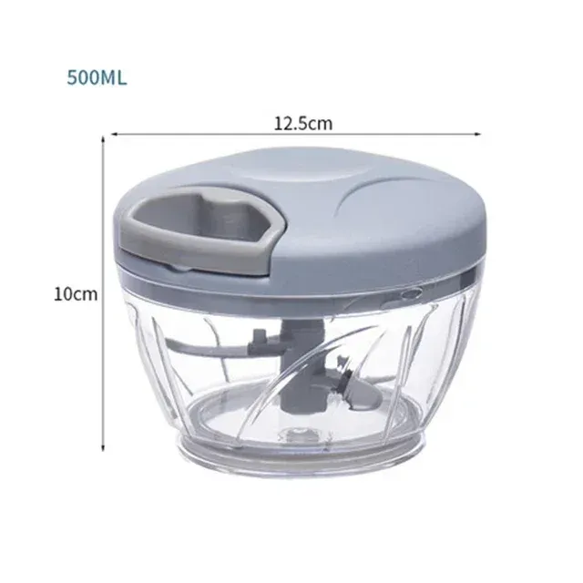 Hachoir à ail manuel 500/900 ml, presse-ail et coupe-légumes multifonction 7