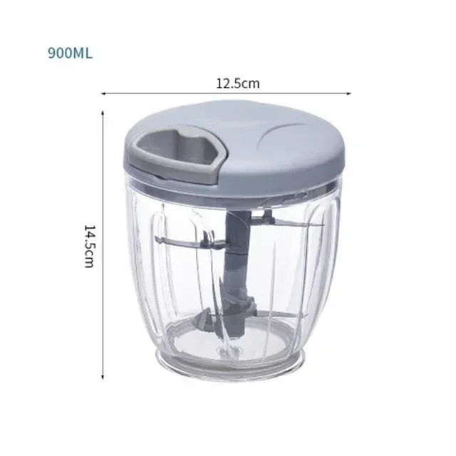 Hachoir à ail manuel 500/900 ml, presse-ail et coupe-légumes multifonction 8