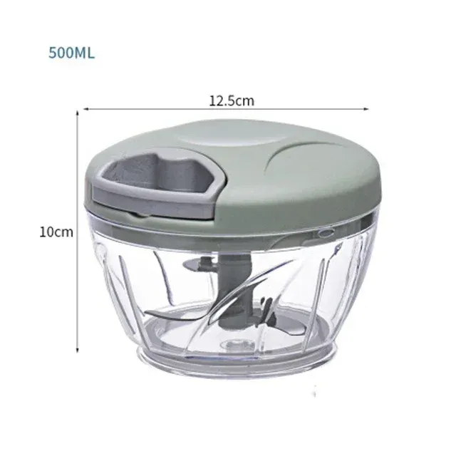 Hachoir à ail manuel 500/900 ml, presse-ail et coupe-légumes multifonction 9