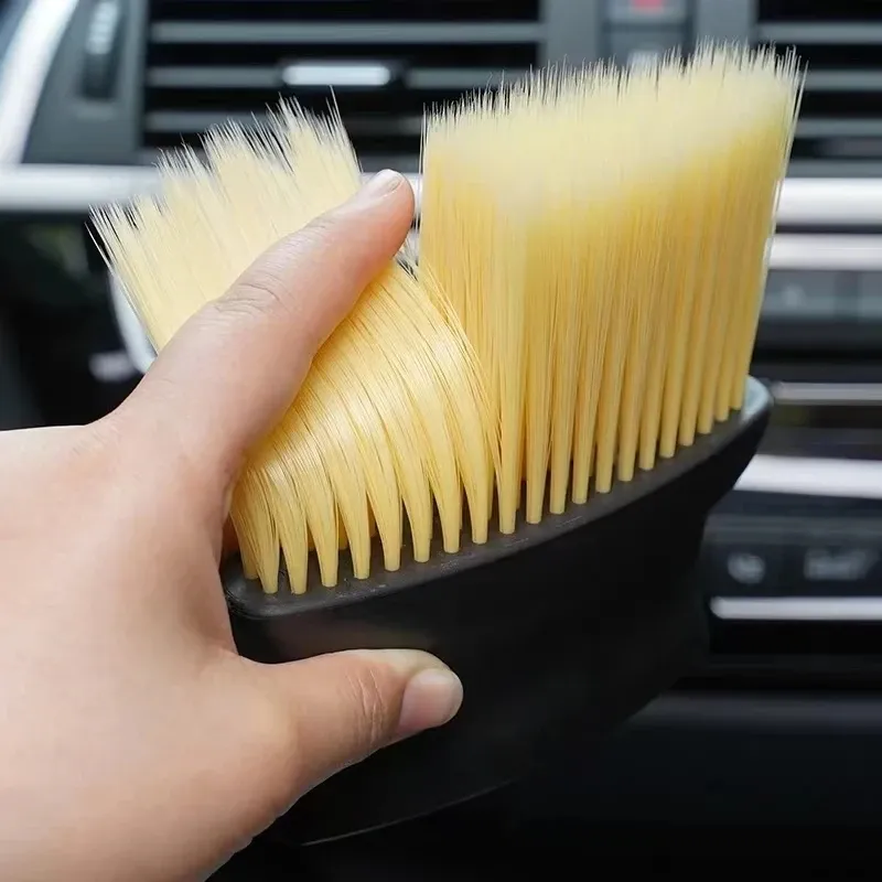 Brosse douce de nettoyage pour intérieur de voiture, anti-poussière, idéale pour les grilles de sortie d'air 5