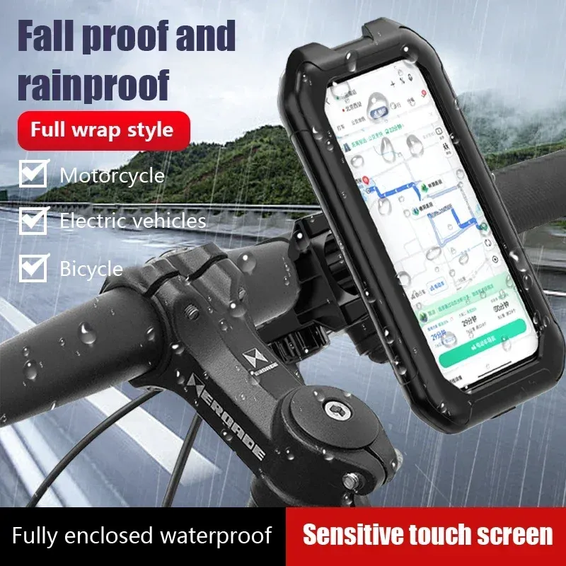 Support de téléphone étanche pour moto et vélo à rotation 360° – Support GPS réglable pour iPhone et Xiaomi, idéal pour la navigation en plein air