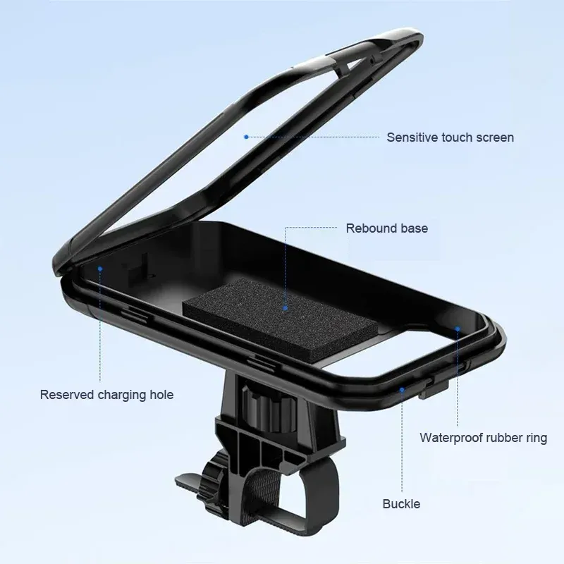 Support de téléphone étanche pour moto et vélo à rotation 360° – Support GPS réglable pour iPhone et Xiaomi, idéal pour la navigation en plein air 5