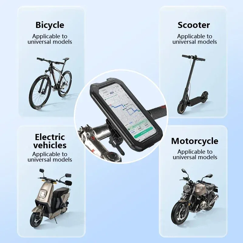 Support de téléphone étanche pour moto et vélo à rotation 360° – Support GPS réglable pour iPhone et Xiaomi, idéal pour la navigation en plein air 6
