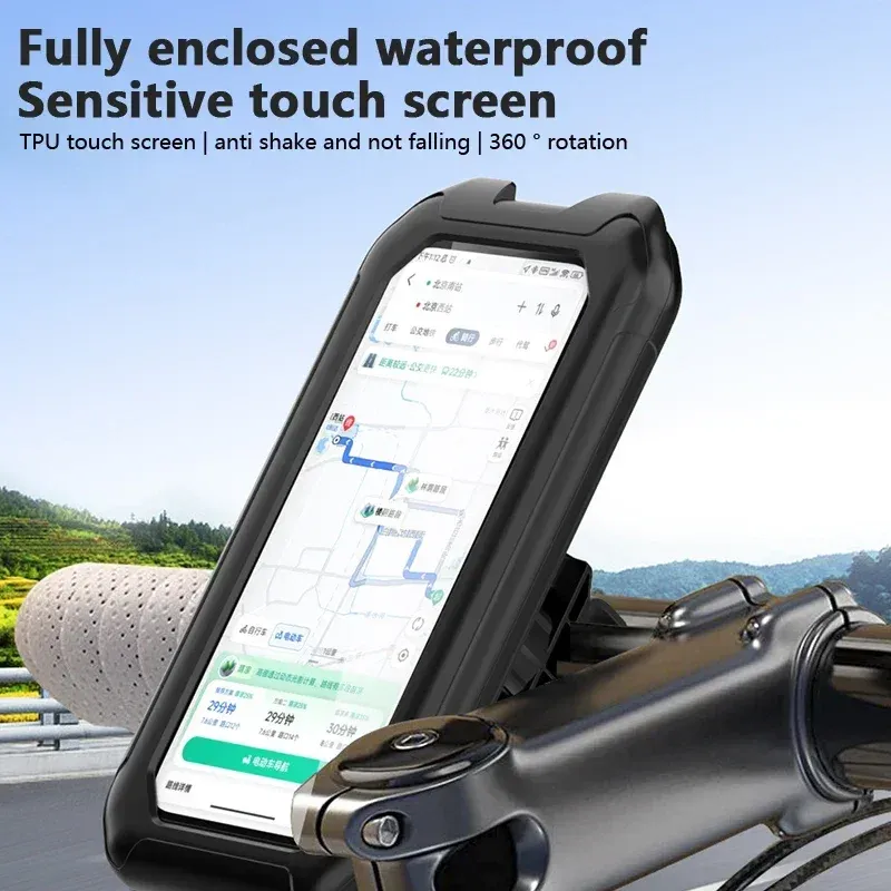 Navigation GPS sur un vélo avec support étanche