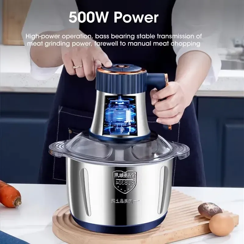 Hachoir à viande électrique en acier inoxydable 5 L, grande capacité 2