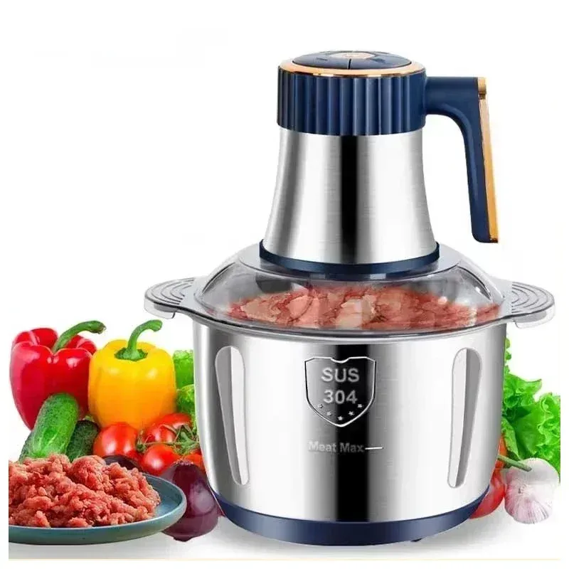 Hachoir à viande électrique en acier inoxydable 5 L, grande capacité 7
