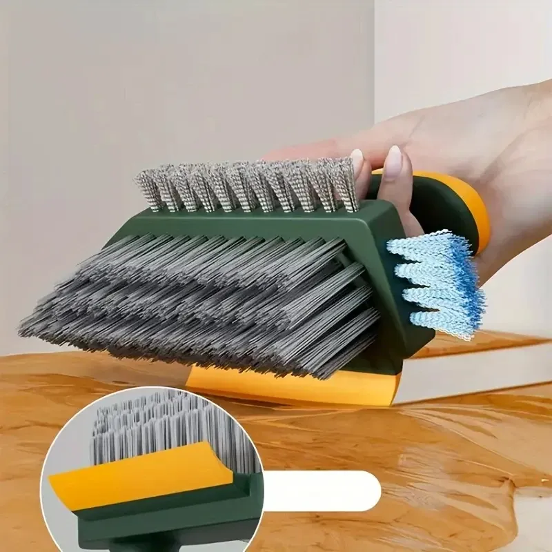 Brosse multifonctionnelle 4 en 1 pour joints de carrelage, nettoyage des angles, sols et baignoires, lot de 2 2