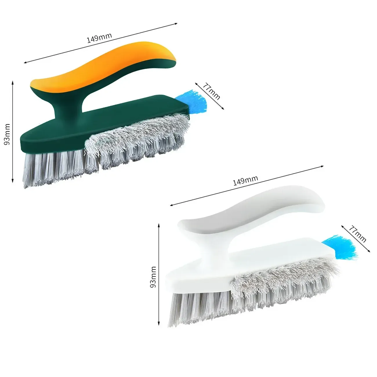 Brosse multifonctionnelle 4 en 1 pour joints de carrelage, nettoyage des angles, sols et baignoires, lot de 2 7