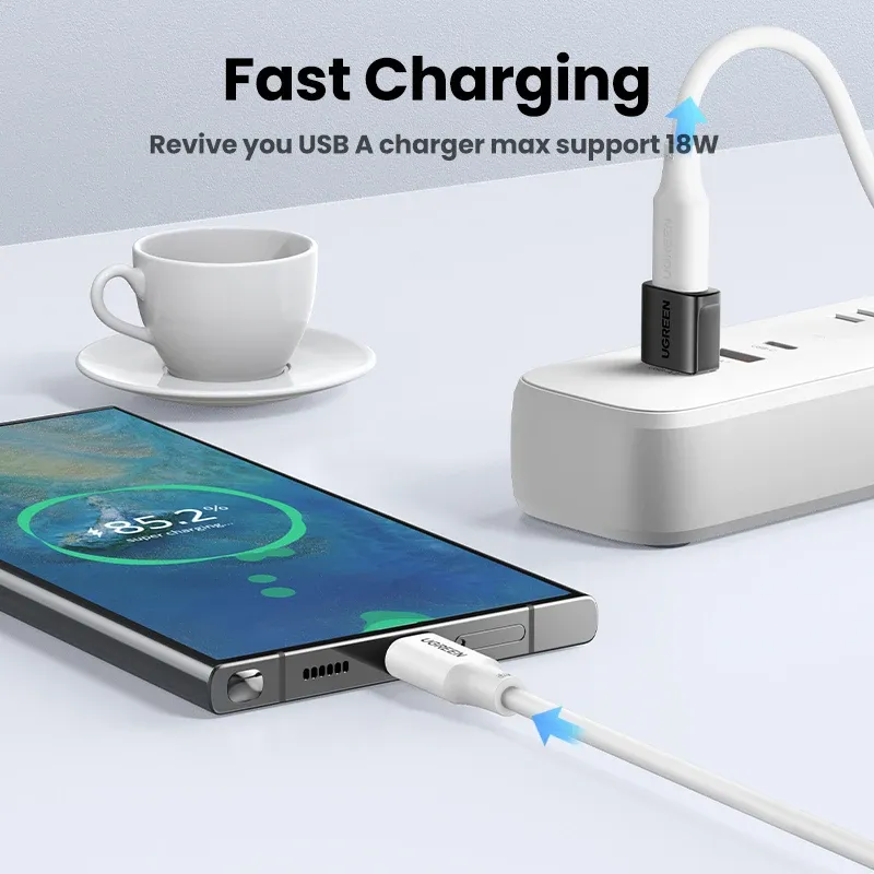 UGREEN Adaptateur USB 3.1 Type-C OTG, câble adaptateur mâle USB-C vers femelle USB-C pour MacBook, Samsung S10, Huawei 3
