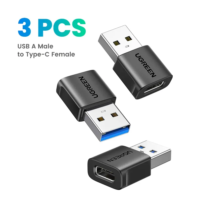 UGREEN Adaptateur USB 3.1 Type-C OTG, câble adaptateur mâle USB-C vers femelle USB-C pour MacBook, Samsung S10, Huawei 8