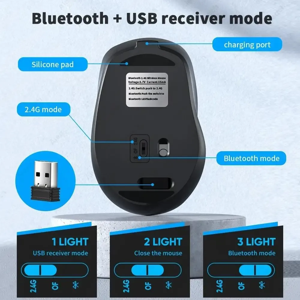 Souris sans fil Beechip, vue de présentation