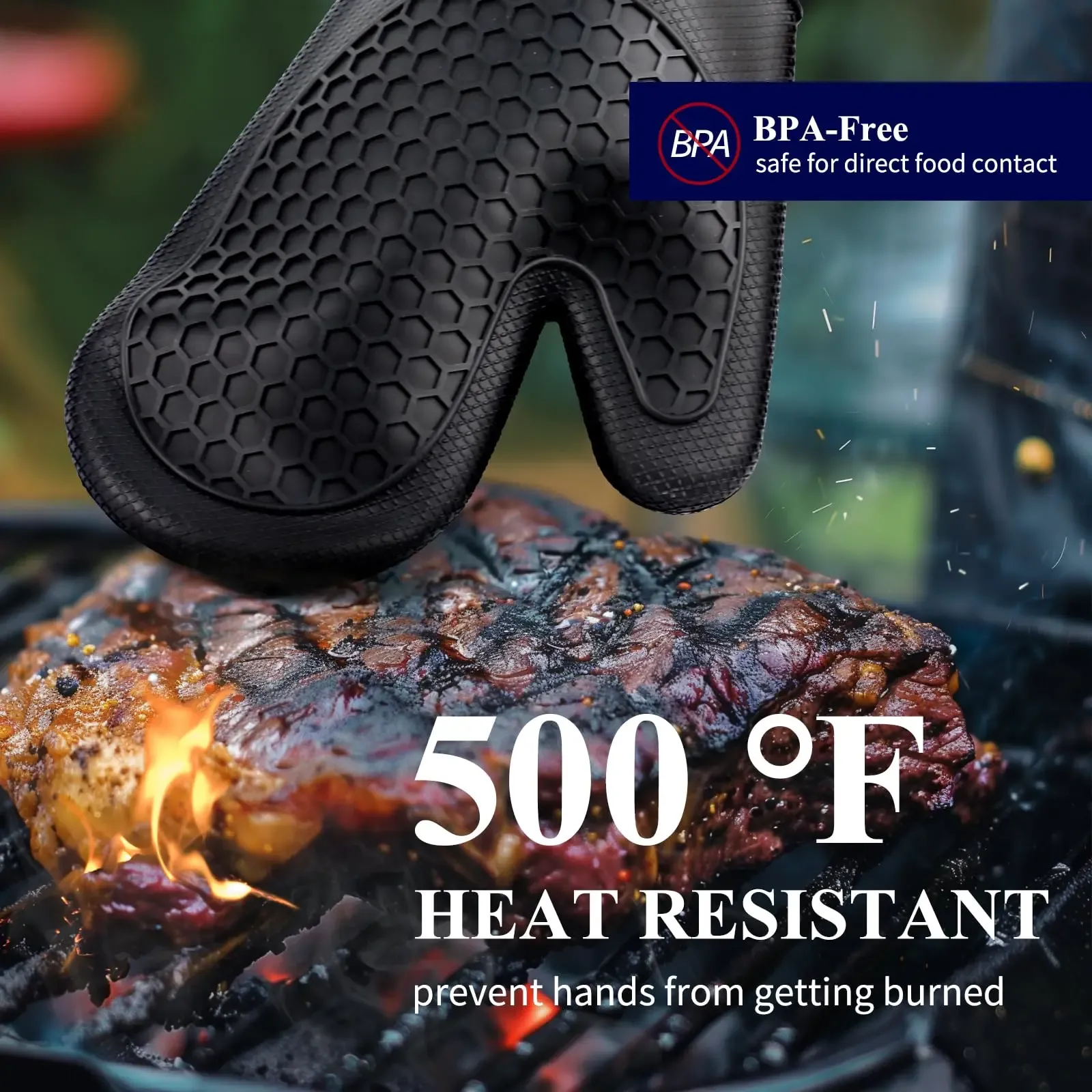 Maniques en silicone, lot de 2, gants de cuisine résistants à la chaleur à doublure douce, un excellent cadeau pour la cuisine 2