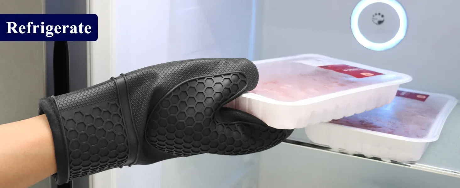 Mitaines de four en silicone, finitions