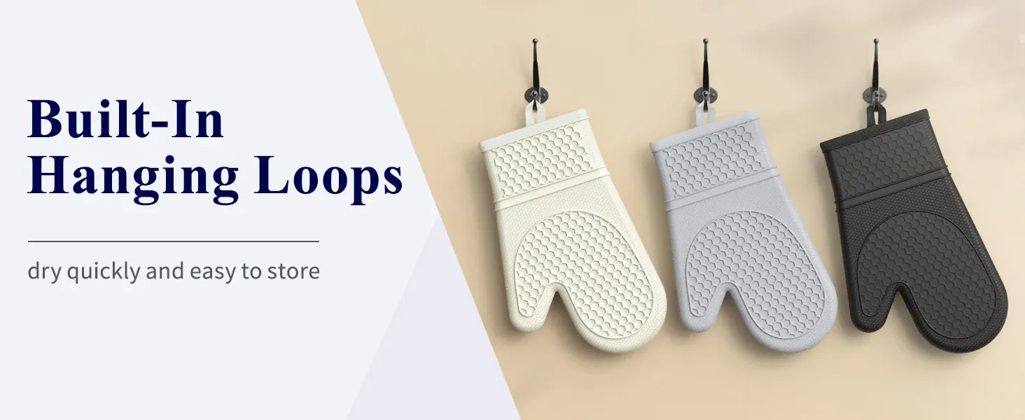 Mitaines de four en silicone, ambiance cuisine