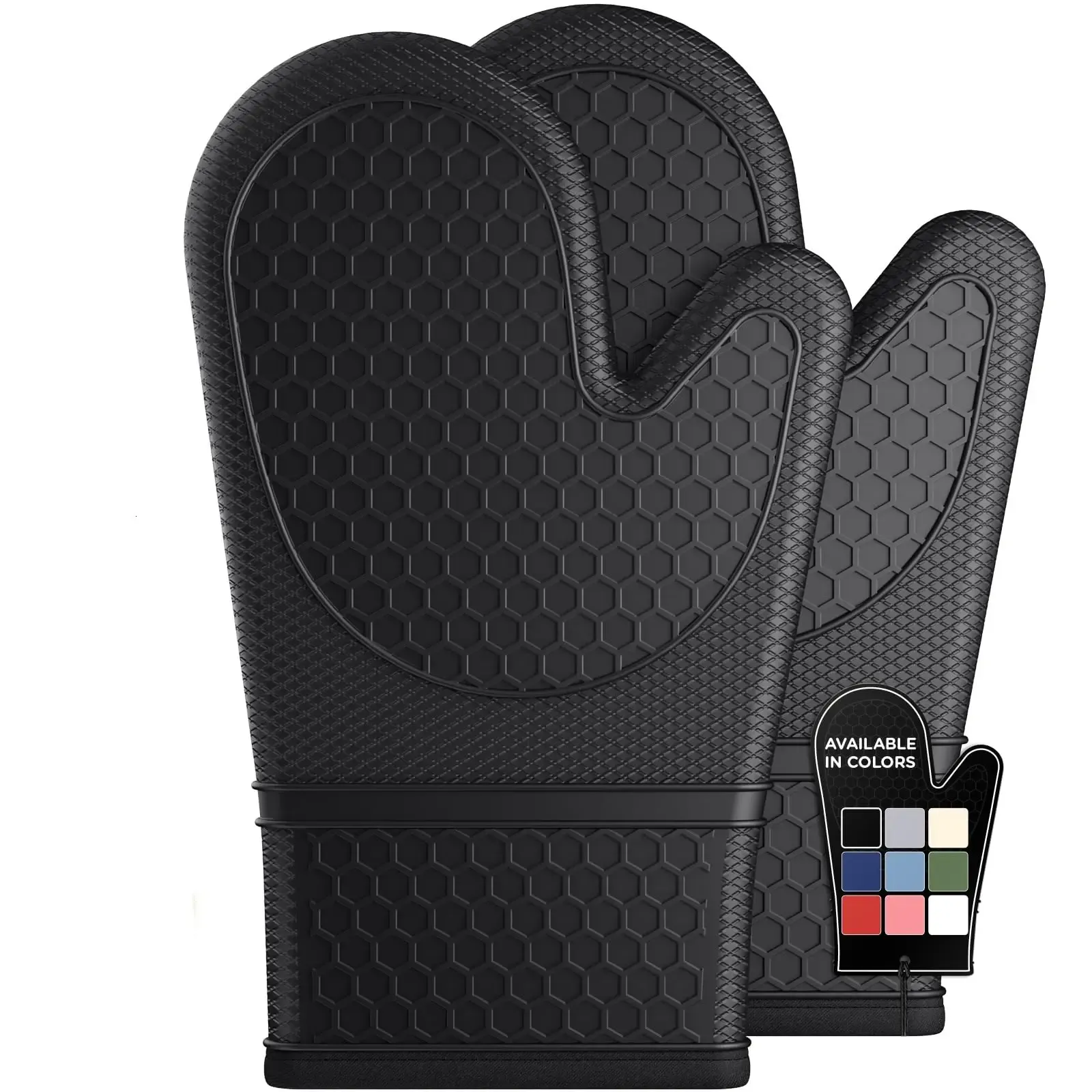Maniques en silicone, lot de 2, gants de cuisine résistants à la chaleur à doublure douce, un excellent cadeau pour la cuisine 7