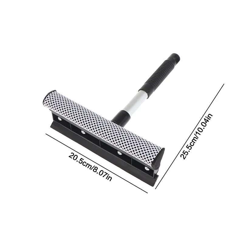 Nettoyeur de vitres de voiture avec manche télescopique, raclette, brosse et outil d'essuie-glace, 1 pièce 8
