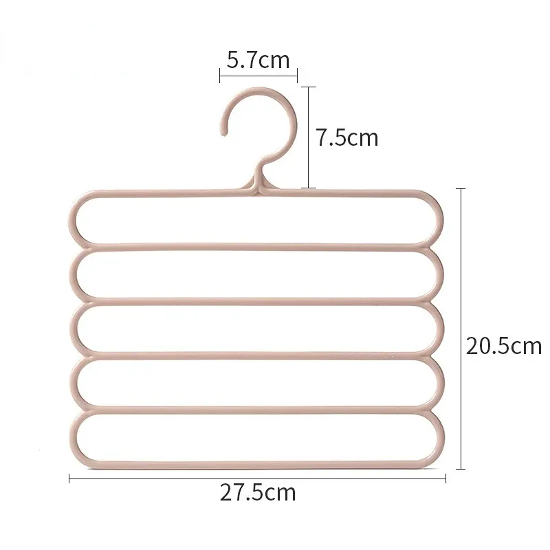 FJHANGERS Cintres à 5 Couches pour Vêtements, Organisateur de Rangement pour Placard, Serviettes et Écharpes 8