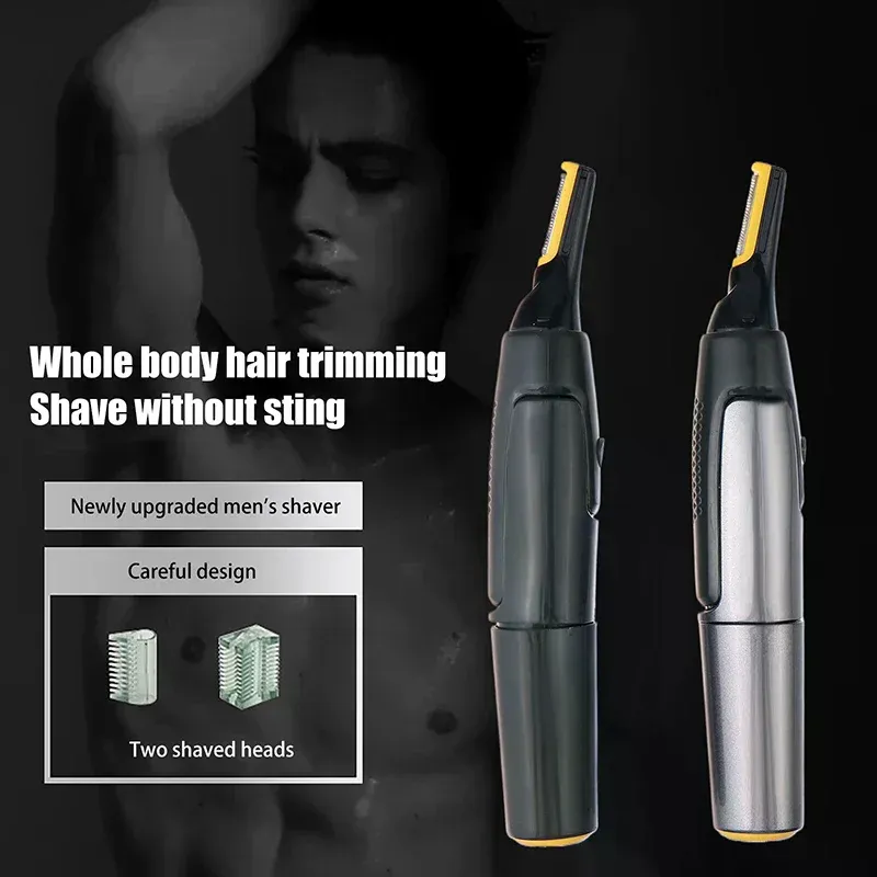 Tondeuse électrique pour hommes, mini-tondeuse portable étanche pour poils du nez et des oreilles, rasoir de précision facile à nettoyer 3