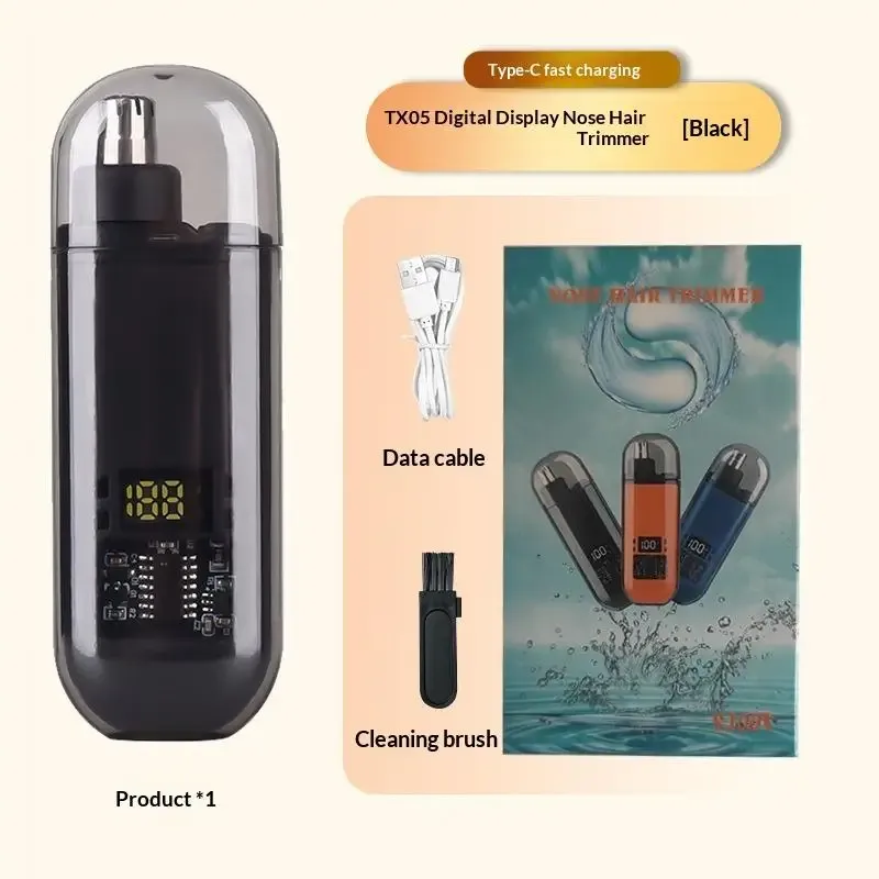 Tondeuse électrique pour hommes, mini-tondeuse portable étanche pour poils du nez et des oreilles, rasoir de précision facile à nettoyer 17