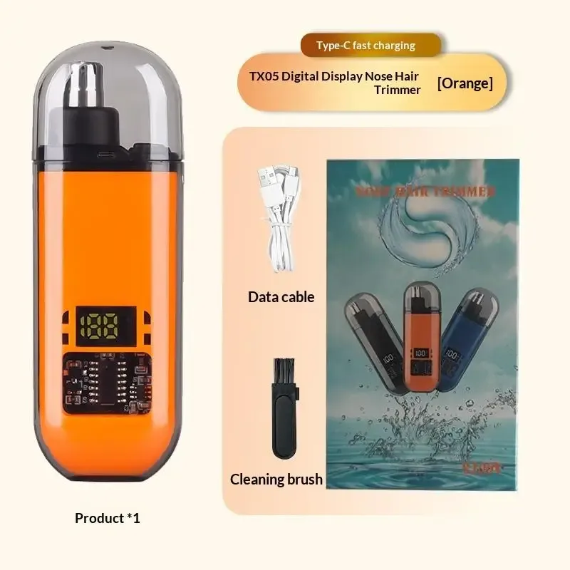 Tondeuse électrique pour hommes, mini-tondeuse portable étanche pour poils du nez et des oreilles, rasoir de précision facile à nettoyer 9
