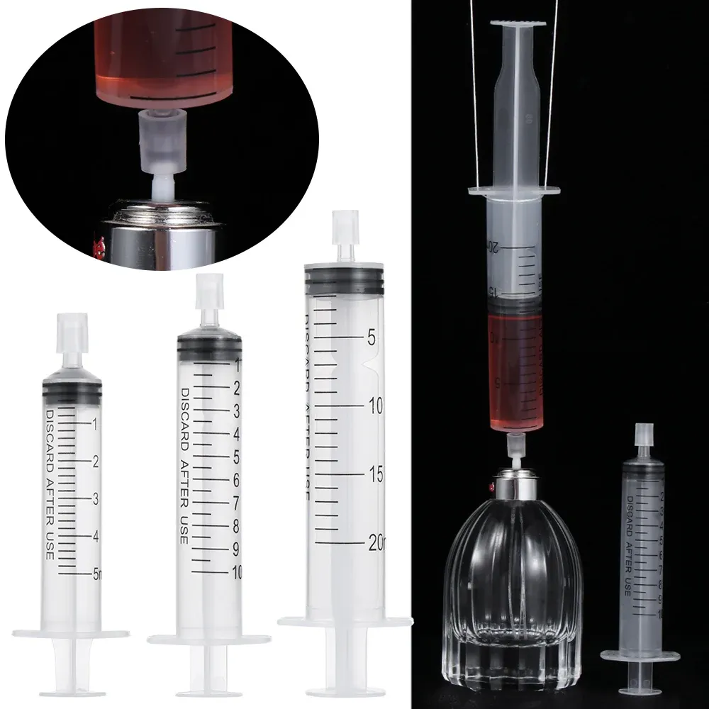 Distributeur de lubrifiant avec pompe d'injection 10 ml, seringue en plastique, outil de remplissage de liquide, embout droit, outil d'emballage cosmétique 2