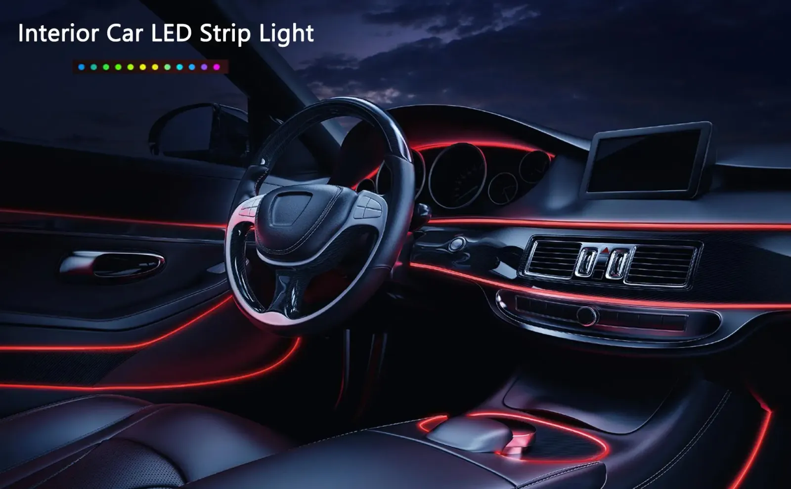 Ambiance lumineuse de l'habitacle d'une voiture