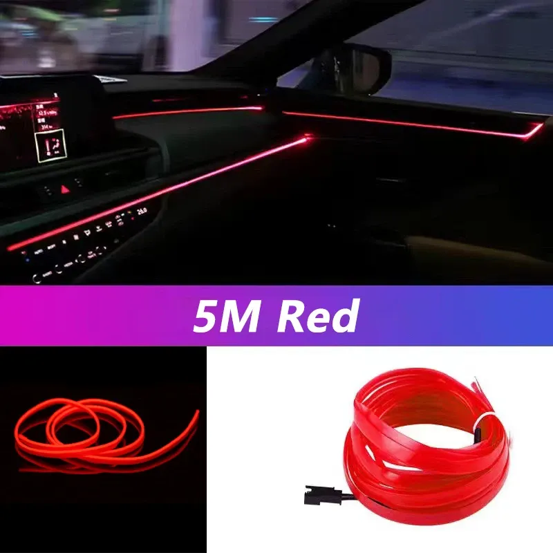 Bande lumineuse LED flexible pour habitacle de voiture, éclairage d'ambiance USB, 5 m 13
