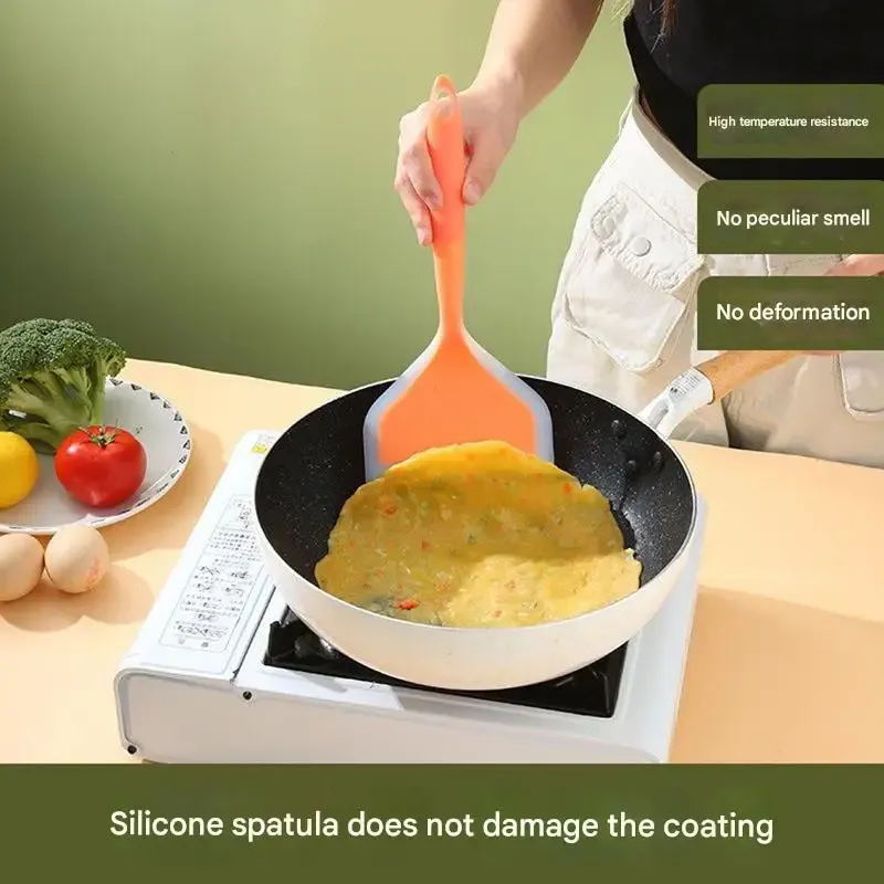 Spatule à œufs en silicone en détail