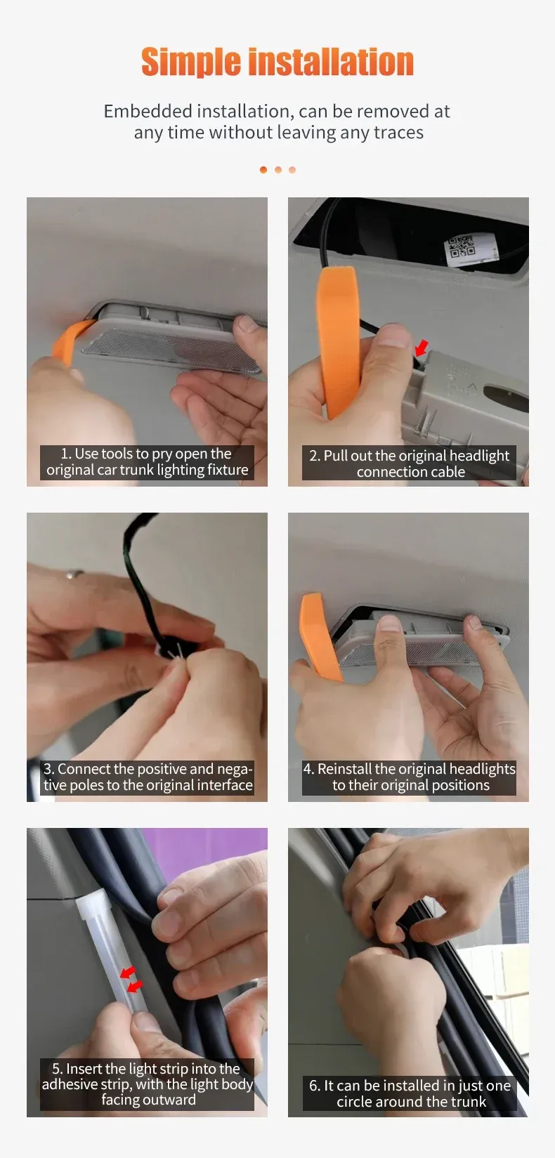 Éclairage de coffre lumière d'ambiance