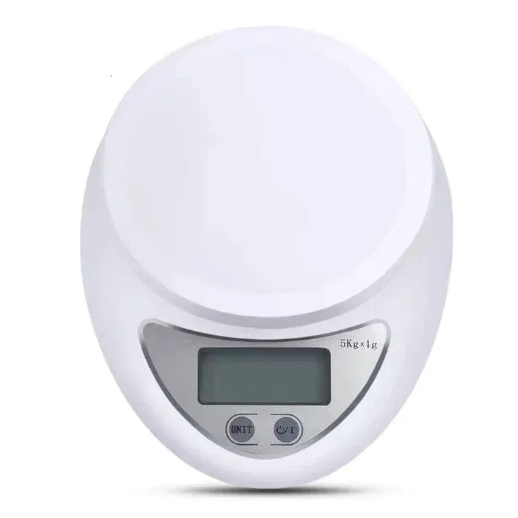 Balance numérique portable LED 5 kg avec plateau 8