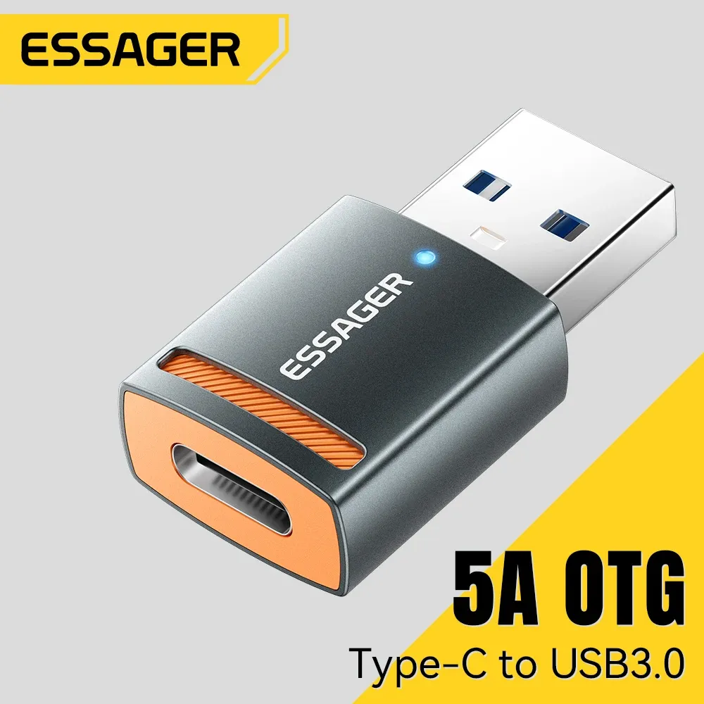 Adaptateur USB 3.0 OTG Essager, USB-A femelle vers USB-C mâle, convertisseur pour MacBook Pro, MacBook Air et Samsung Galaxy S20 et S10 1