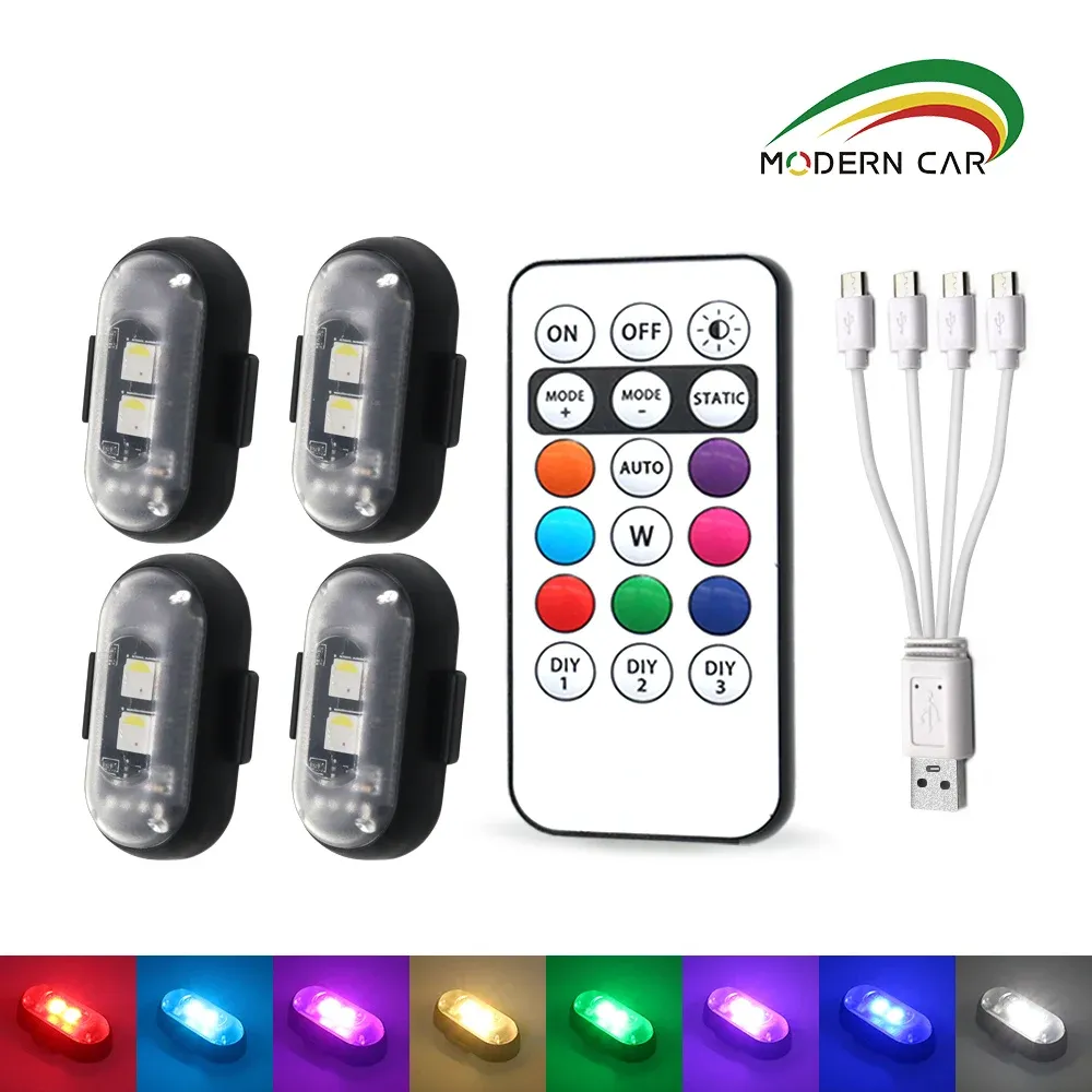 Lumière LED multifonction pour voiture, rechargeable et sans fil, avec télécommande