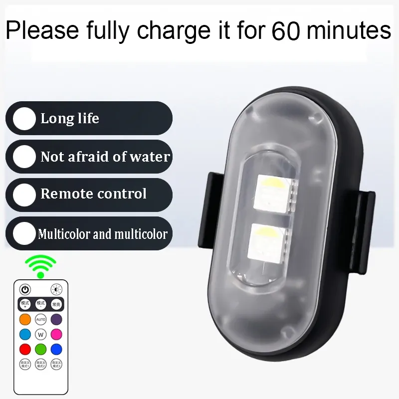 Lumière LED multifonction pour voiture, rechargeable et sans fil, avec télécommande 2