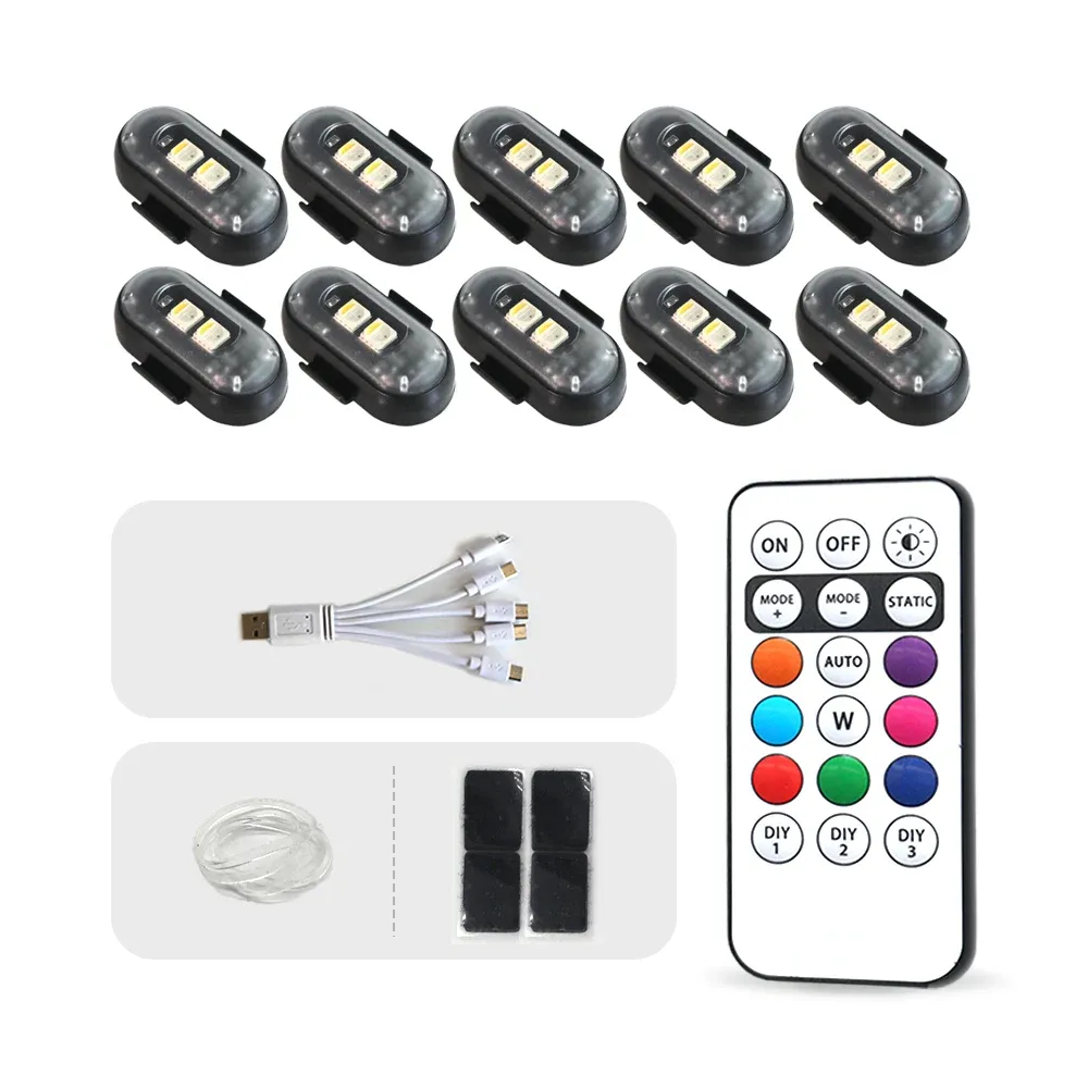 Lumière LED multifonction pour voiture, rechargeable et sans fil, avec télécommande 7