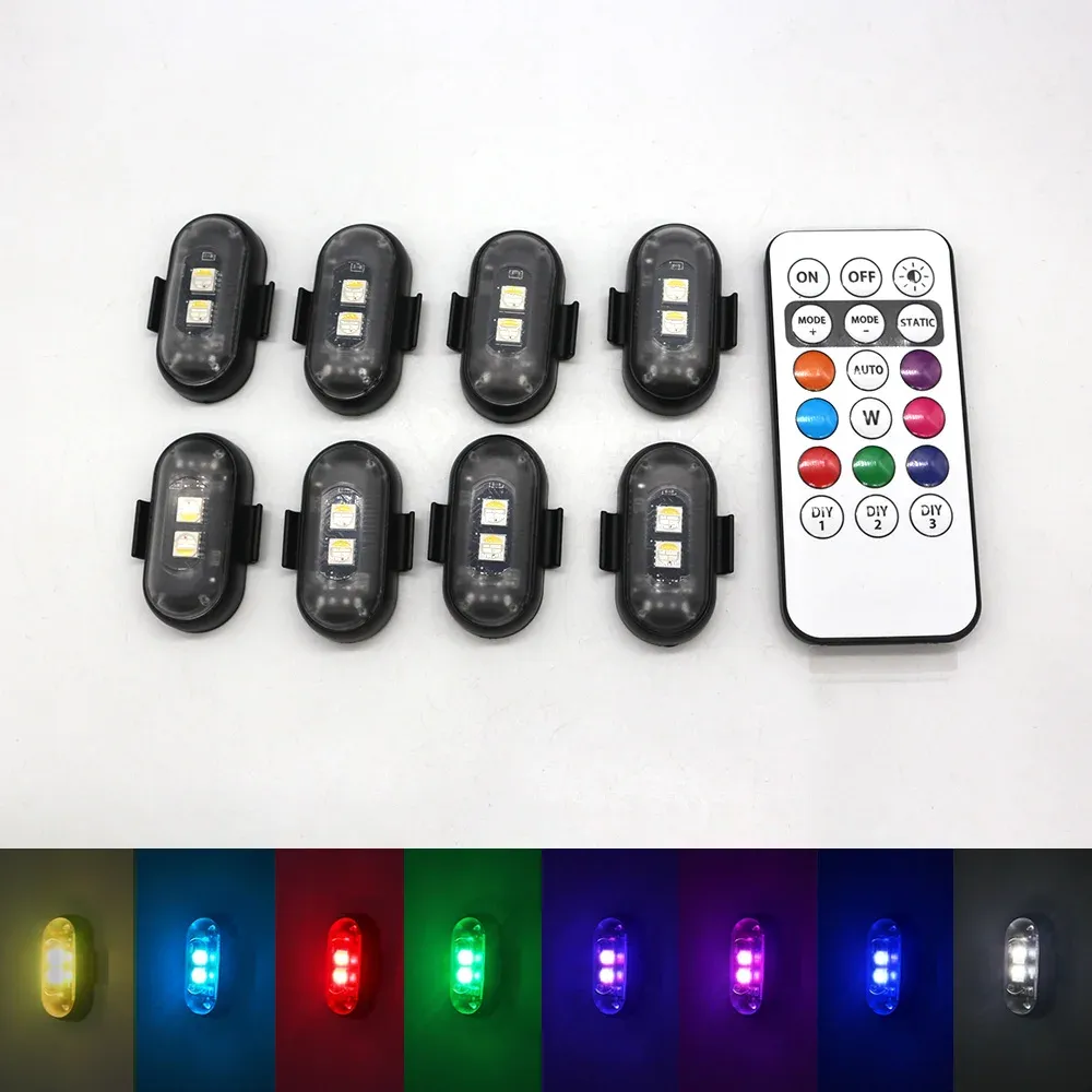 Lumière LED multifonction pour voiture, rechargeable et sans fil, avec télécommande 8
