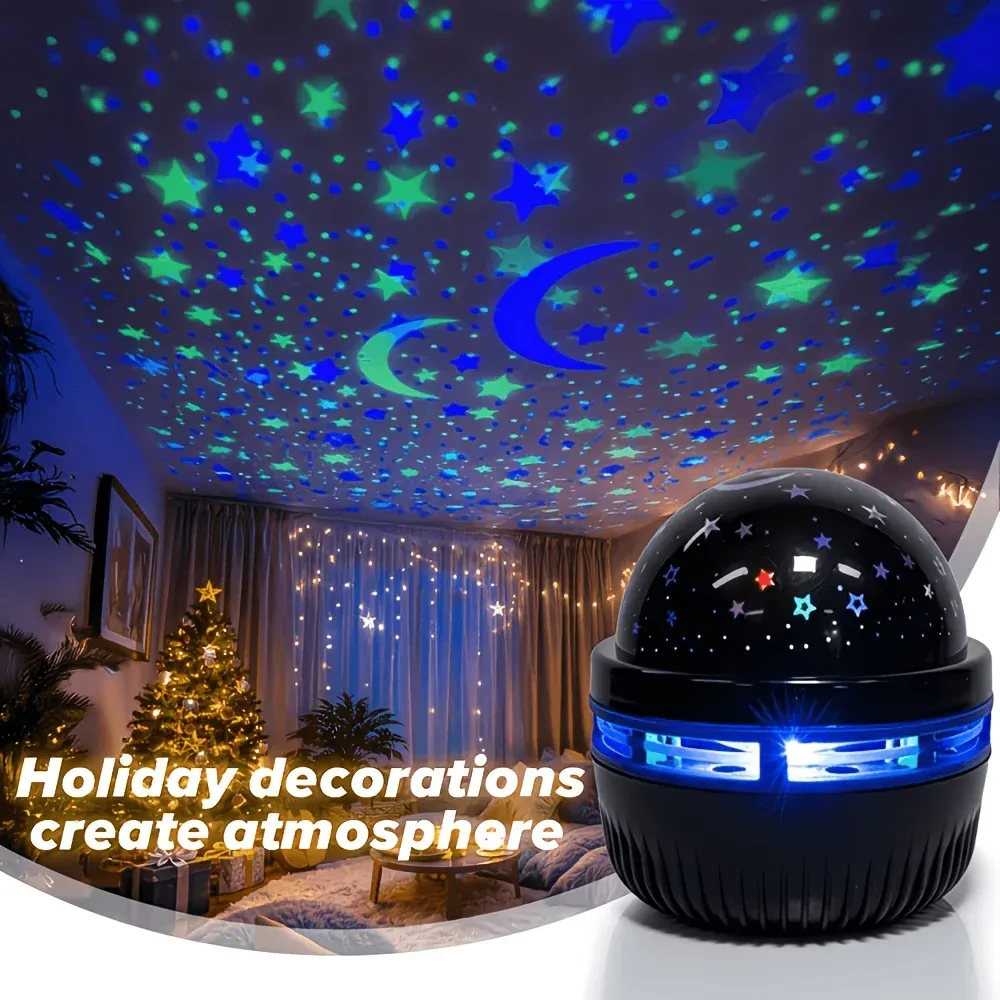 Projecteur LED ciel étoilé, lampe USB étoiles et lune, 5 V, décoration d'ambiance pour la maison 4