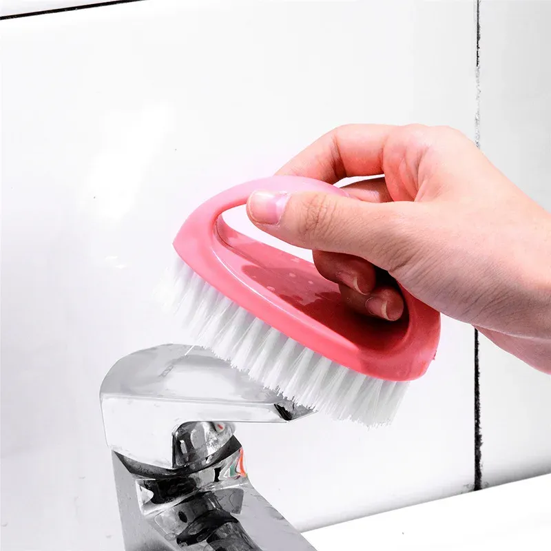 Brosse de nettoyage multifonctionnelle en forme d'œuf, colorée, durable et douce, pour vêtements et chaussures 2