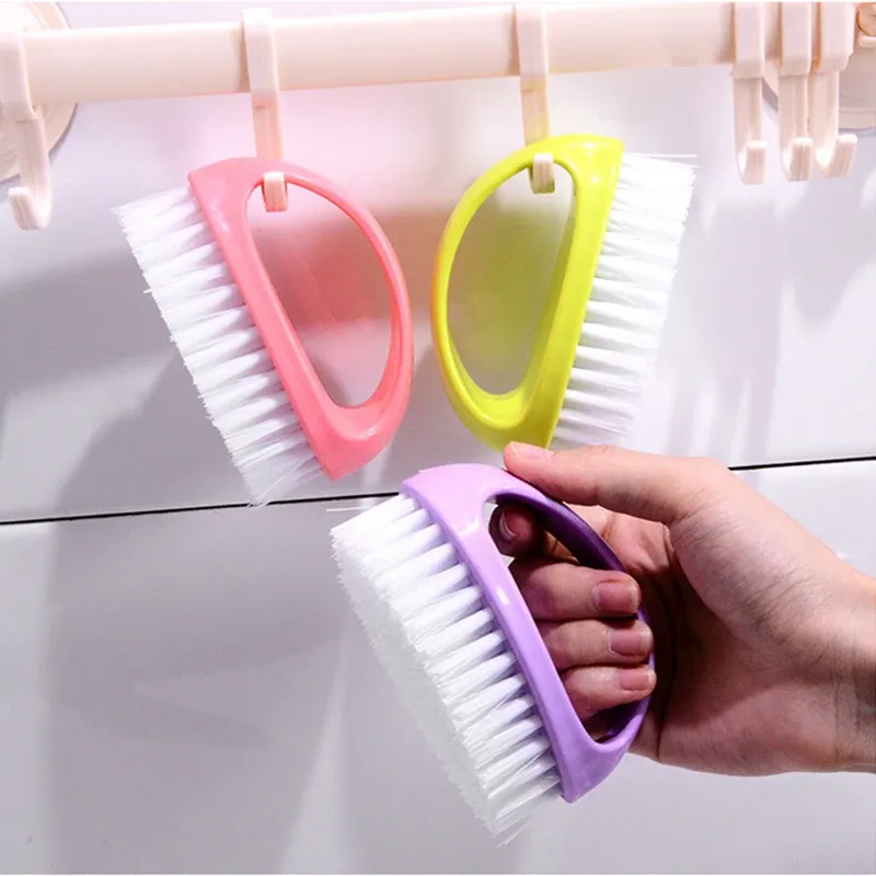 Brosse de nettoyage multifonctionnelle en forme d'œuf, colorée, durable et douce, pour vêtements et chaussures 5