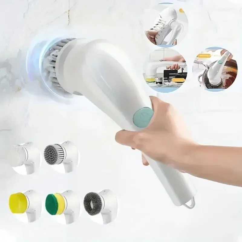 Brosse de nettoyage électrique 5 en 1 Homefish pour salle de bain et cuisine 2