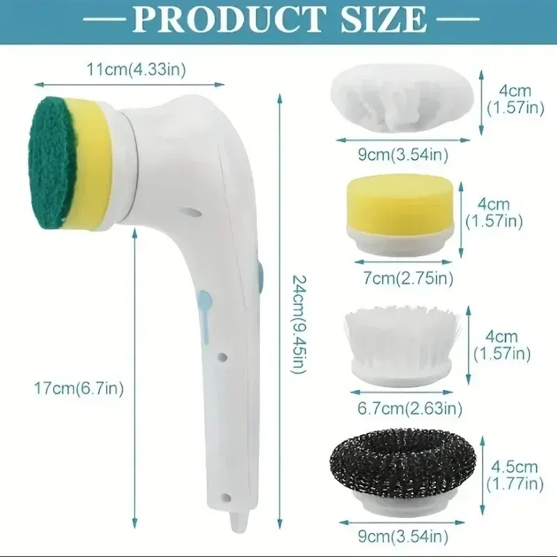 Brosse de nettoyage électrique multifonctionnelle Homefish