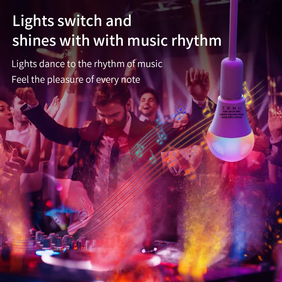 Ampoules LED WiFi intelligentes Tuya, 220 V, 110 V, 10 W, 15 W, 20 W, RGB, compatibles Alexa, Smart Life et commande vocale, 250 à 500 Google 6